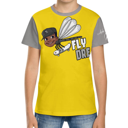 Fly Dre Kids All Over Print Short Sleeve T-Shirt