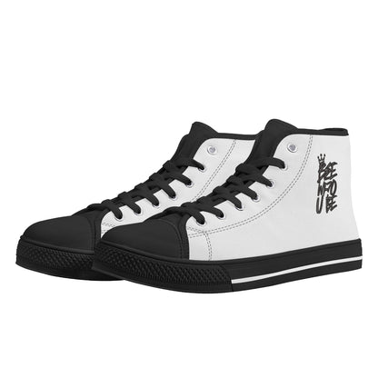 Bee Who U Be Mens Printed + Embroidered High Top Canvas Shoes