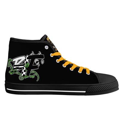 Blk Insct Famili Mens High Top Canvas Shoes - Customized Tongue