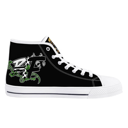 Blk Insct Famili Mens High Top Canvas Shoes - Customized Tongue