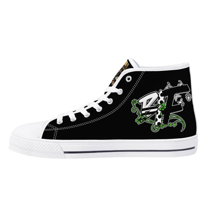 Blk Insct Famili Mens High Top Canvas Shoes - Customized Tongue