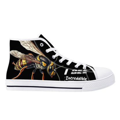 Blk Insct Famili Mens High Top Canvas Shoes - Customized Tongue