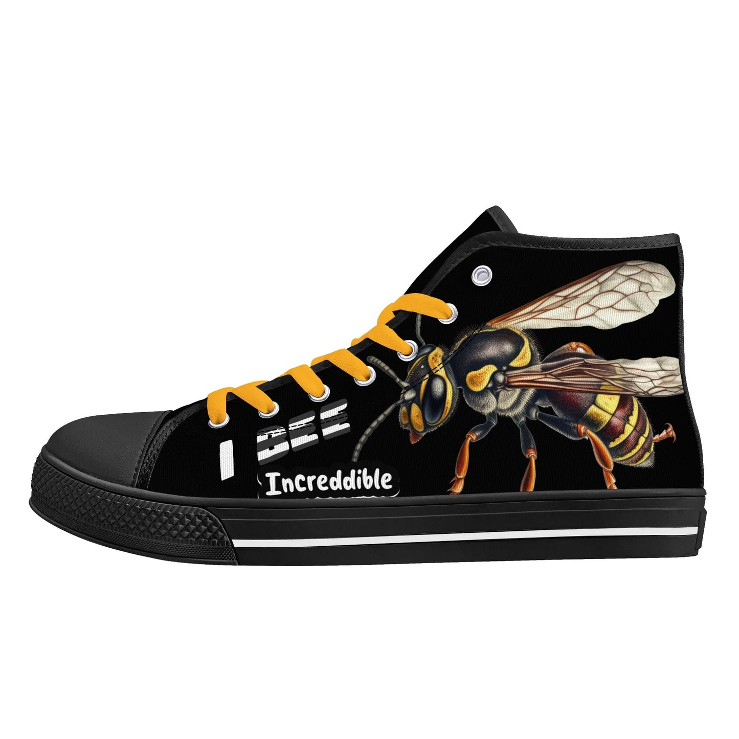 Blk Insct Famili Mens High Top Canvas Shoes - Customized Tongue