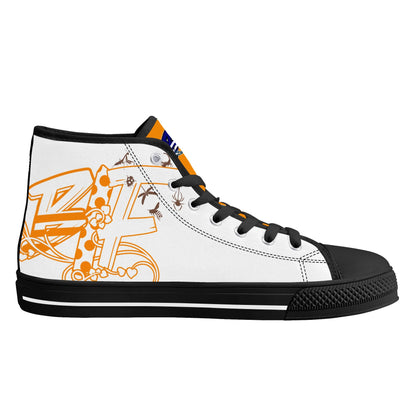 Blk Insct Famili Mens High Top Canvas Shoes - Customized Tongue