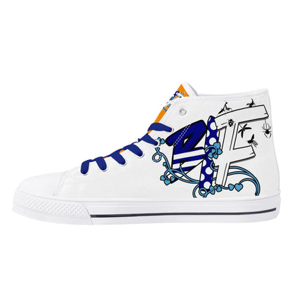 Blk Insct Famili Mens High Top Canvas Shoes - Customized Tongue