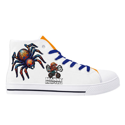 Blk Insct Famili Mens High Top Canvas Shoes - Customized Tongue