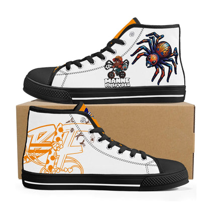 Blk Insct Famili Mens High Top Canvas Shoes - Customized Tongue