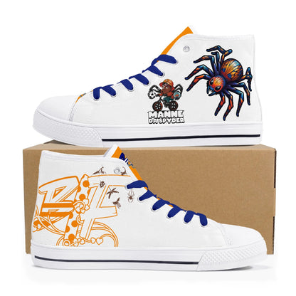 Blk Insct Famili Mens High Top Canvas Shoes - Customized Tongue