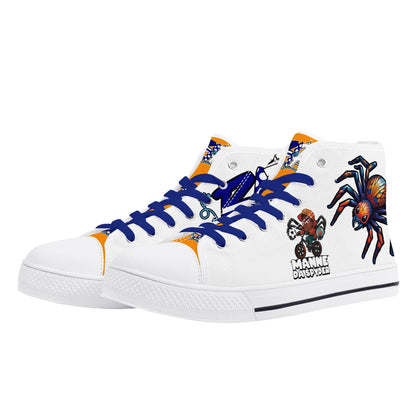 Blk Insct Famili Mens High Top Canvas Shoes - Customized Tongue