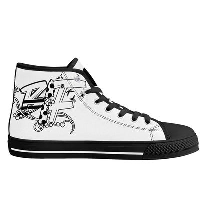 Womens High Top Canvas Shoes - Customized Tongue