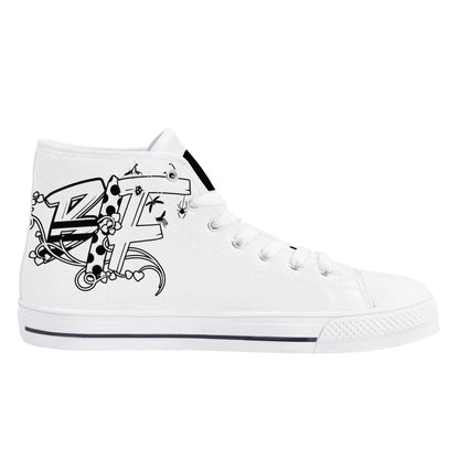 Womens High Top Canvas Shoes - Customized Tongue