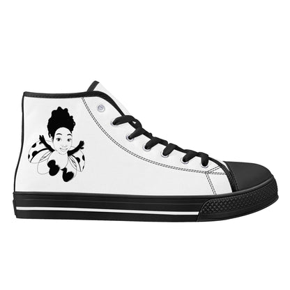 Womens High Top Canvas Shoes - Customized Tongue