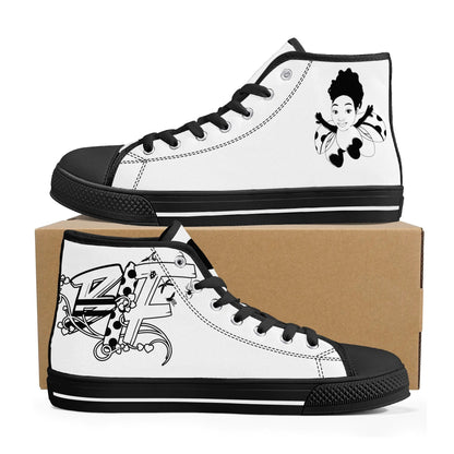 Womens High Top Canvas Shoes - Customized Tongue