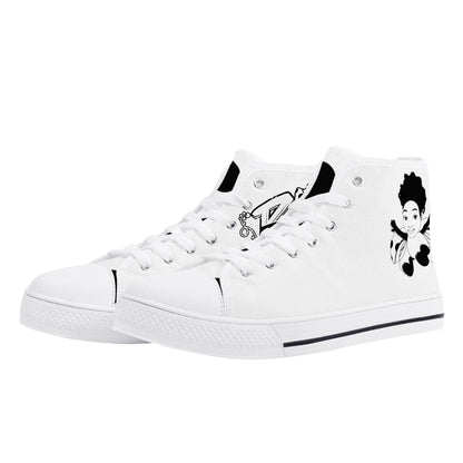 Womens High Top Canvas Shoes - Customized Tongue