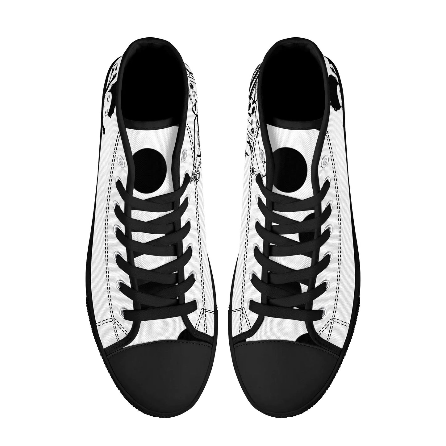 Womens High Top Canvas Shoes - Customized Tongue