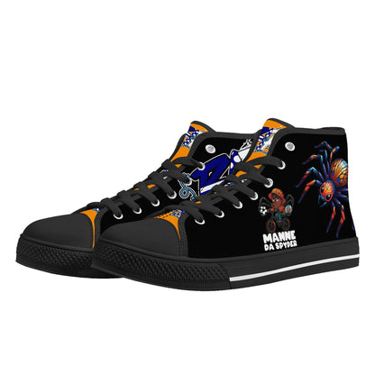 Blk Insct Famili Mens High Top Canvas Shoes - Customized Tongue