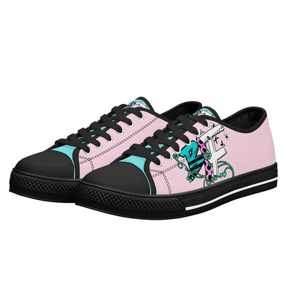 Blk Insct Famili Womens Low Top Canvas Shoes - Customized Tongue