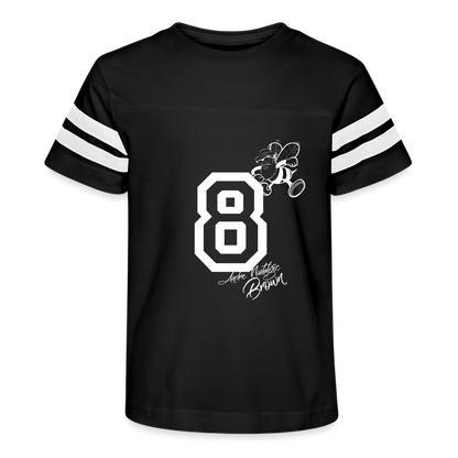 Bee Nostalgic Kid's Football Tee - black/white